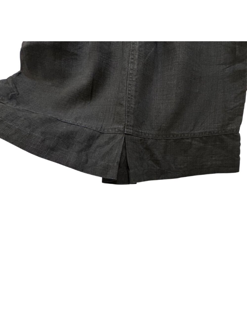 Vintage Gene Ewing BIS Black Linen Skirt Women's Size 8 Retro 1940s Kick Pleat - Picture 4 of 13